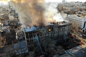 Появилось видео изнутри колледжа Одессы в начале смертоносного пожара