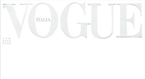 Итальянский Vogue вышел в апреле с полностью пустой обложкой