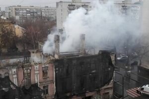 В Киеве вновь произошел пожар в историческом доме на Подоле