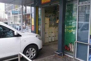 В магазин на авто: в Киеве водитель Dacia припарковал машину прямо в дверях супермаркета (фото)