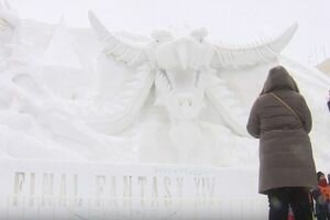В Японии открылся ежегодный фестиваль снежных скульптур (видео)