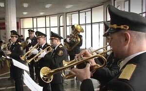 В киевском метро оркестр Нацгвардии устроил музыкальный флешмоб