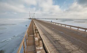 Дрон заснял строительство Крымского моста