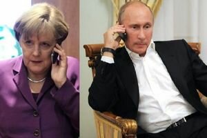 Путин и Меркель обсудили по телефону "Северный поток-2", Донбасс и Сирию