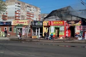 В Кропивницком из-за пожара на рынке обесточили микрорайон