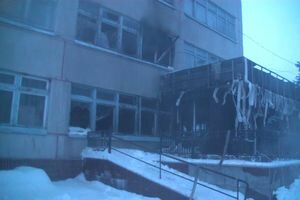 В Харьковской области вспыхнул пожар в шестиэтажном санатории. Фото