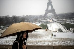 Во Франции объявили "оранжевый" уровень опасности из-за снегопадов. Фото