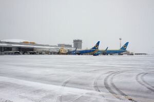 В аэропортах Киева уточнили, задерживаются ли рейсы из-за снегопада