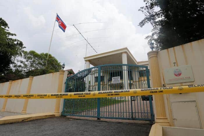 A view of the North Korea embassy that has been sealed off in Kuala Lumpur, Malaysia March 7, 2017. REUTERS/Lai Seng Sin
